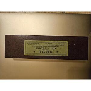 Vintage ACME Combination Oil Stone In Box,  Fine/Coarse for tools. As is shown